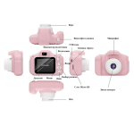 Цифровий дитячий фотоапарат XoKo КVR-001 Рожевий + Чохол