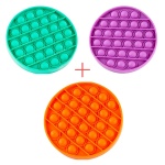 Набор 3 в 1: Игрушка антистресс Sibelly Pop It Mono Круг Mint + Orange + Violet