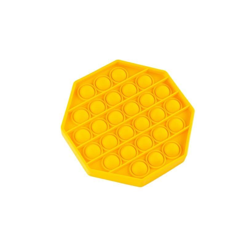 Набір 2 в 1: Іграшка антистрес Sibelly Pop It Єдиноріг Glow in Dark + Mono Восьмикутник Yellow