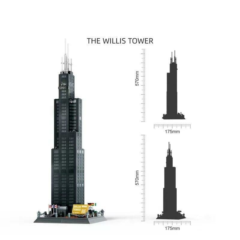 Конструктор Wange Вежа Вілліс-Чикаго, Америка (5228)